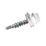 Fűzőcsavar, önfúró hatlapfejű, fehér, RAL 9002 (50 db)